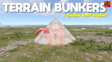 RUST - TEEPEE Bunker Bases & DOUBLE Roof Terrain Bunkers