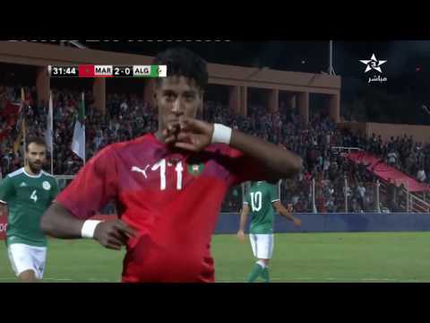 هدف الم تخب المغ ربي الث اني على نظ يره الج زائ ري تصفيات الشان