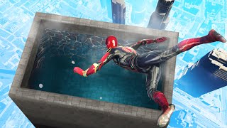 GTA 5 Iron Spiderman - Jumps into Biggest Water Pool! (Funny Moments)