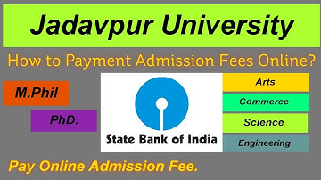 Jadavpur University Online Admission Fees Payment ll Mphil/PhD/UG/PG(Arts,Com,Sc,Engg)Fee Payment ll