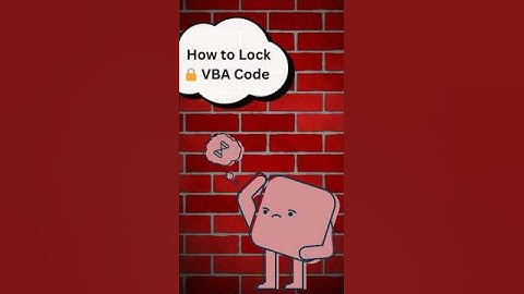 How to lock 🔒 Vba Code| Excel Vba Macro tips and tricks. #shorts #vba #code #automation
