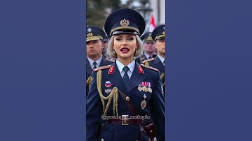 Thumbnail of A Beautiful Russian Military Officer Sings KATYUSHA During Parade #femalesoldier