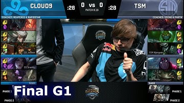 Cloud 9 vs TSM - Game 1 | Final of S8 NA Regional Qualifier for S8 Worlds 2018 | TSM vs C9 G1