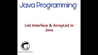 List Interface and ArrayList in Java - Abhishek S Rao