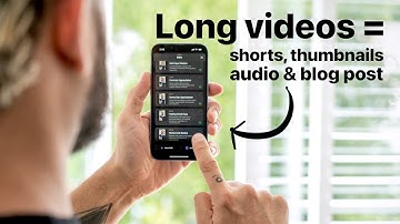Repurpose 1 long video into shorts, reels, blog posts, thumbnails & a podcast audio