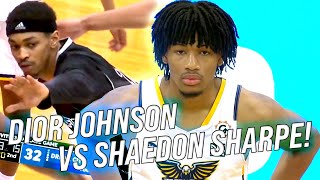 Dior Johnson VS Shaedon Sharpe! #1 \& #15 2022 Guards Go Head To Head! MJ Rice Is TOO STRONG!