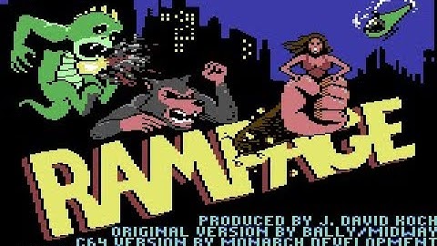 Rampage (US Version) Review for the Commodore 64 by John Gage