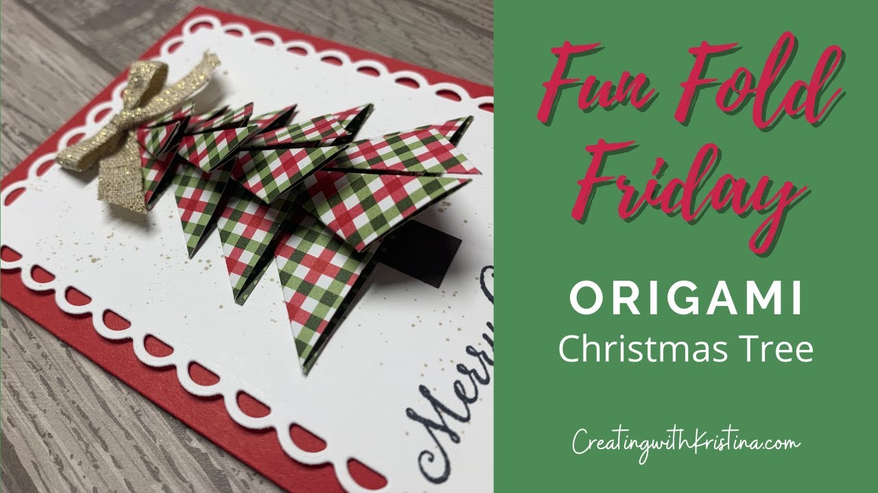 Use your leftover paper scraps to make origami Christmas trees