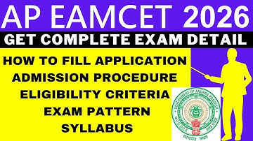 AP EAMCET 2026 Notification (Out), Application, Dates, Eligibility, Syllabus, Pattern, Admit Card