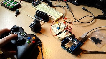 Servo controller with XBOX 360 controller via Arduino