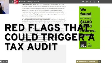 Red flags that could trigger a tax audit