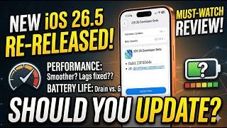 iOS 26.5 Beta 1 RE-RELEASED 🔋 Battery Test & Performance Review – Should You Update? screenshot 1
