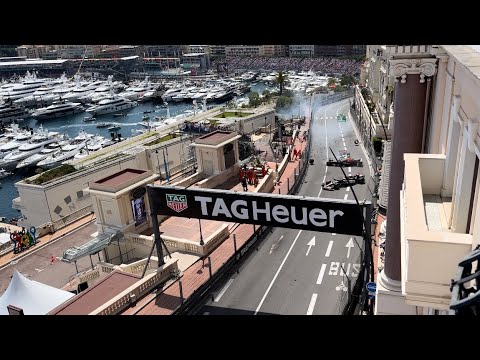 Sergio Perez and Kevin Magnussen huge crash Monaco