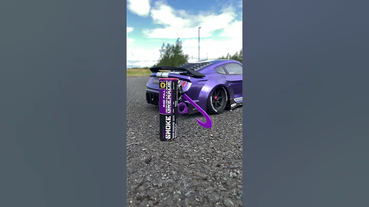 Trying to set off a smoke flare! #trickshot #rccars #mustang