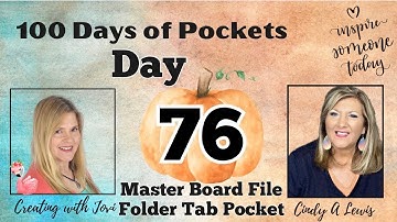 100 Days of Pockets DAY 76 Master Board File Folder Tab Pocket