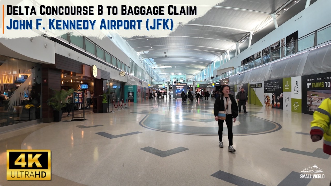 John F. Kennedy Airport (JFK) | Walk from Delta Terminal to Baggage Claim & Ground Transport