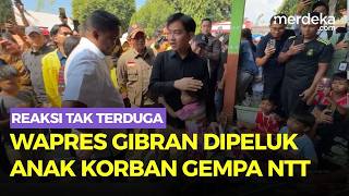 Reaksi Wapres Gibran Tiba-Tiba Dipeluk Anak Perempuan Korban Gempa NTT