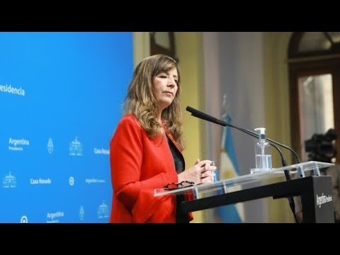 Conferencia de prensa de la portavoz de la Presidencia, Gabriela Cerruti