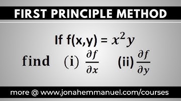 Partial Differentiation using First Principle method #jonahemmanuel #partialderivative