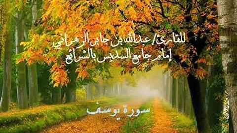 تلاوة سورة يوسف من صلاة التراويح لعام  1440هـ بصوت القارئ عبدالله بن جابر الزهراني