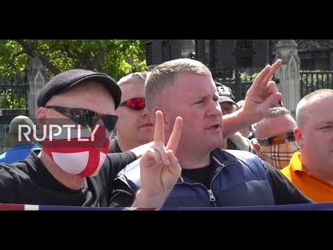 LIVE: Tensions rise as nationalist protesters in London meet counter demo