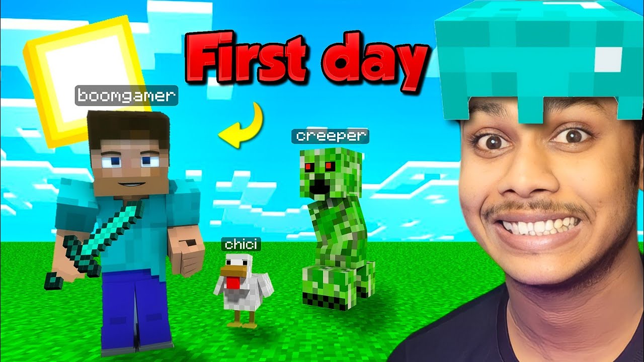 MY FIRST DAY IN MINECRAFT CREATIVEBOOMGAMER YouTube MY FIRST DAY IN MINECRAFT CREATIVEBOOMGAMER YouTube