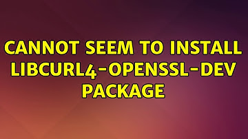 Ubuntu: Cannot seem to install libcurl4-openssl-dev package