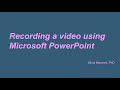 Recording your Presentation to video directly in PowerPoint