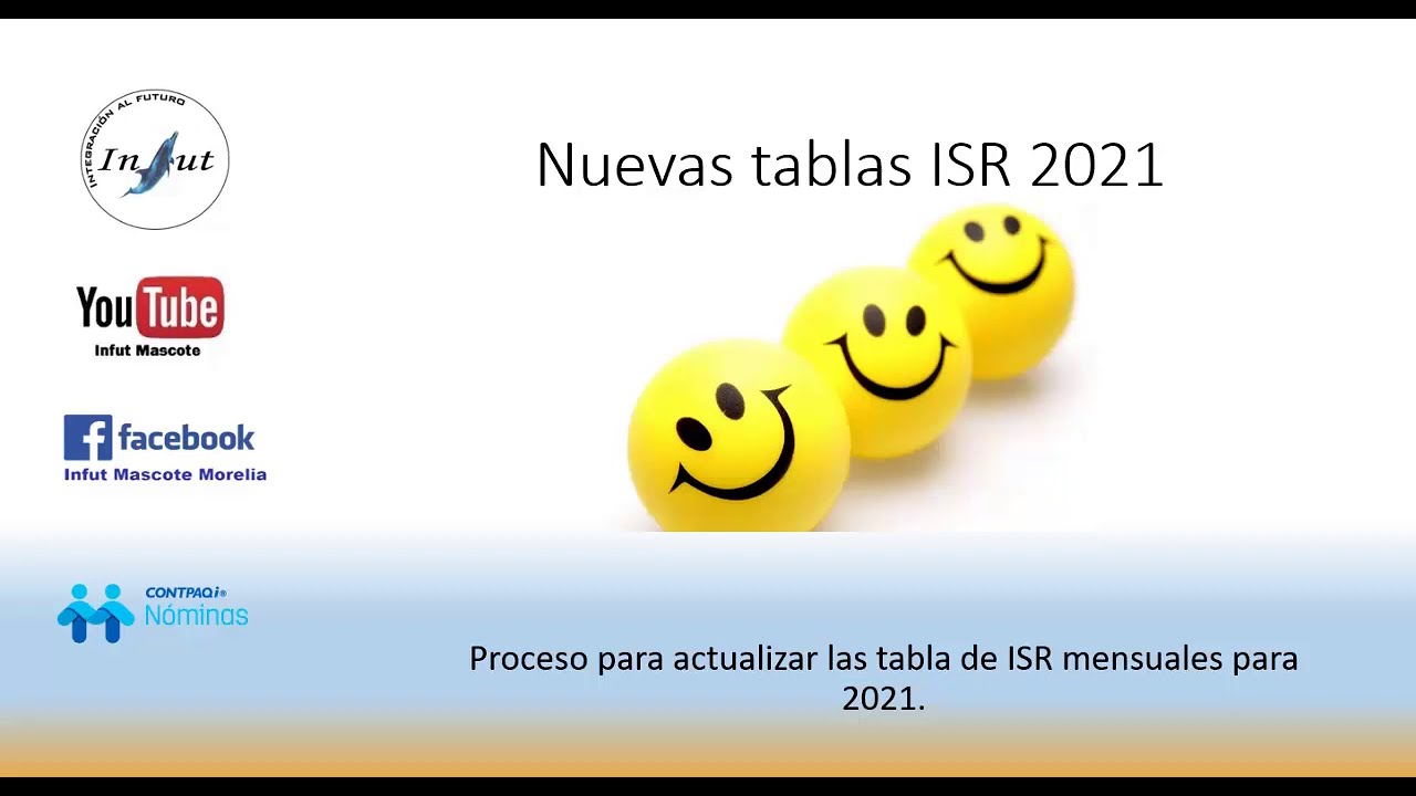 Actualiza las tablas de ISR Mensuales 2021 en Contpaqi Nominas YouTube
