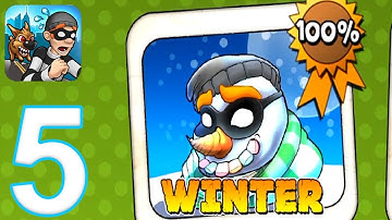 Robbery Bob - Chapter 5: Winter All Secrets - Gameplay Walkthrough Part 5 (iOS, Android)