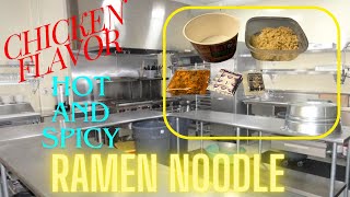 Chicken flavor  hot and spicy Ramen noodles cook/review