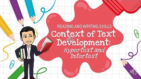Reading and Writing Lesson on Context of Text Development