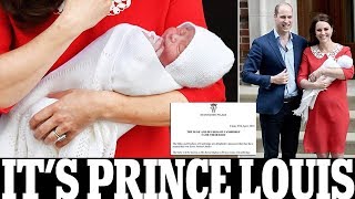 Welcome to Louis Arthur Charles! Kate and William reveal the name of their new royal baby