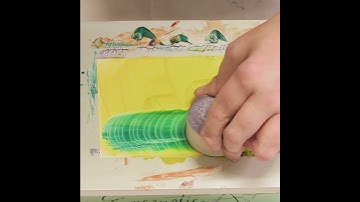 Encaustic Art Abstract with Wax and Sponges