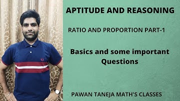 ratio  and proportion part-1,aptitude and reasoning by pawan taneja