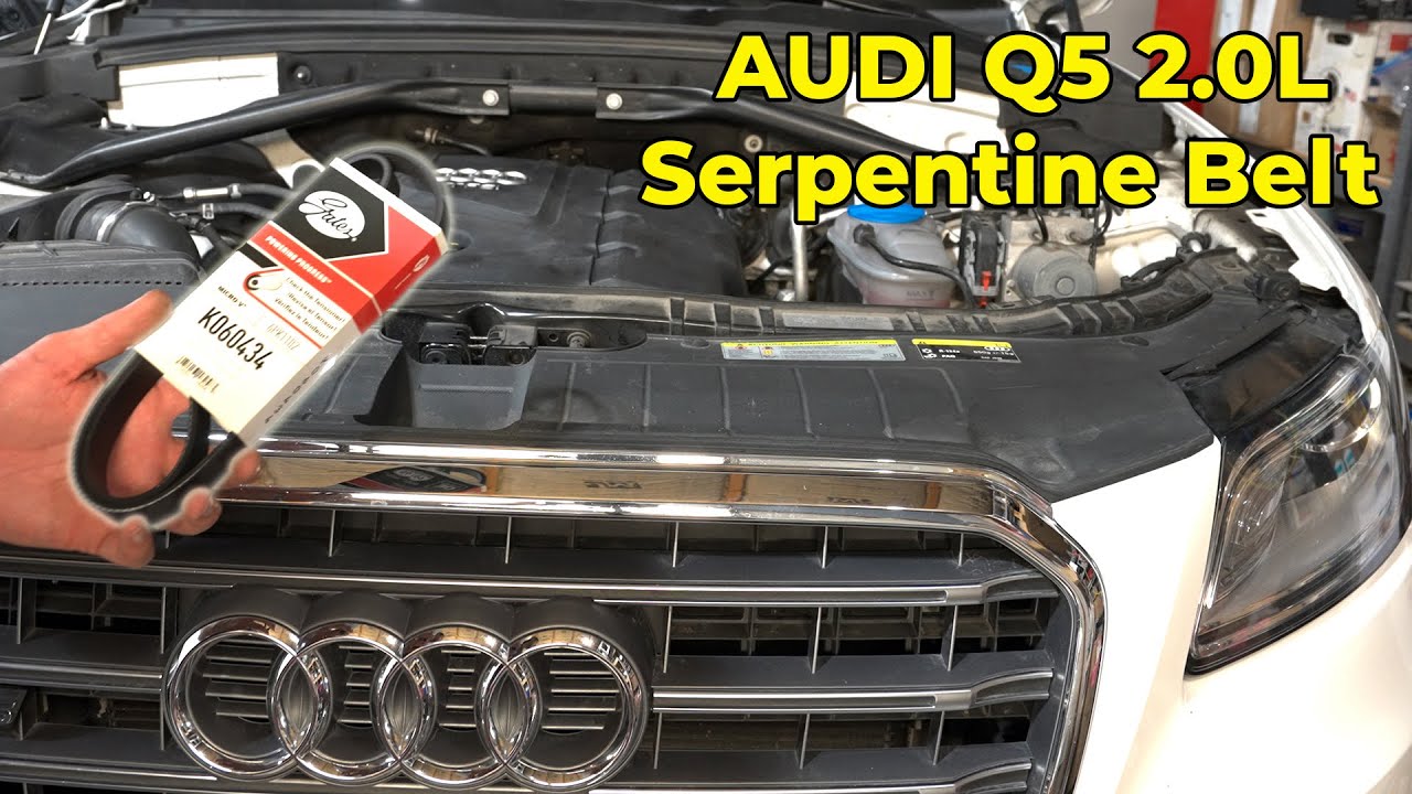 Audi Q5 2.0 Serpentine Dive Belt Removal and Replacement (2012 - 2017) 