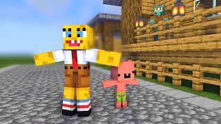 Monster School Chicken Wing Memenew Spongebob, Patrick And Squidward - Minecraft Animation