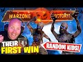 I HELPED 2 KIDS GET THEIR FIRST WIN IN WARZONE! (ZOMBIE ROYALE)