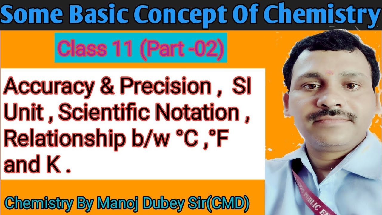 Some Basic Concept Of Chemistry (Accuracy,Precision, Scientific Notation, Relationship b/w °C,°F &K)