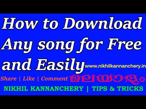 How to download any song for free and easily. Malayalam Video