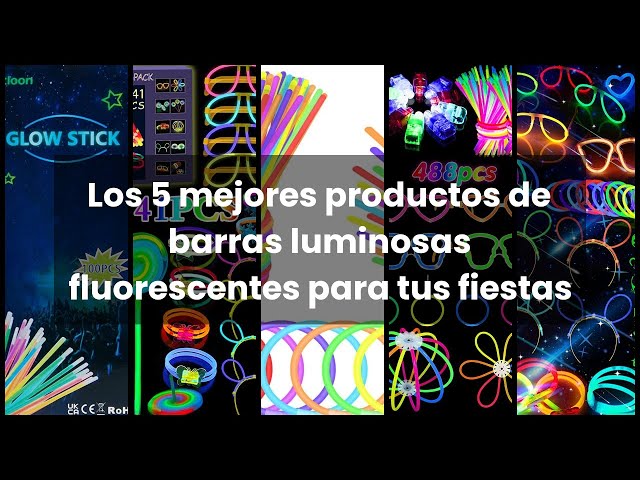 Vicloon 100 Pcs Barras Luminosas,Pulseras Fluorescentes Tubos Luminosos,Pulseras  Luminosas para Carnaval Festividad Fiestas Disfraces