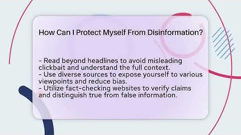 How Can I Protect Myself From Disinformation? - Everyday-Networking