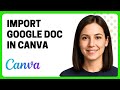 How to Import a Google Doc in Canva