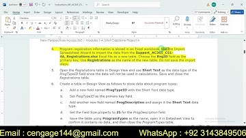 Access Modules 1-4 SAM Capstone Project A | Merriwell Medical Center | NP_AC365_CS1-4A