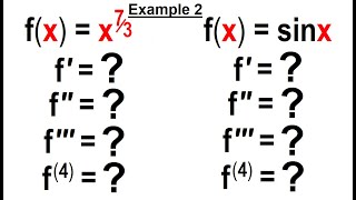 Calculus 1 CH 5.2 Second and Higher Order Derivatives (6 of 11) Example 2