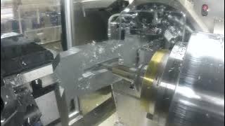 Bar machining of an aerospace part: airload rib, in the MODIG HHV - Horizontal machining center