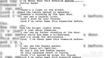 Redeemed Quartet, I've never been this homesick before Redeemed Quartet, I've never been this homesick before