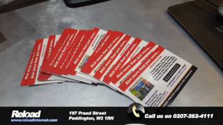 Business Card Printing in London. Same Day collection from Reload internet in Paddington