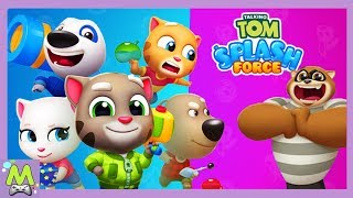 Говорящий Том Водная Битва/Talking Tom Splash Force.Полная Победа над Бандой Енотов.Новая МультИгра