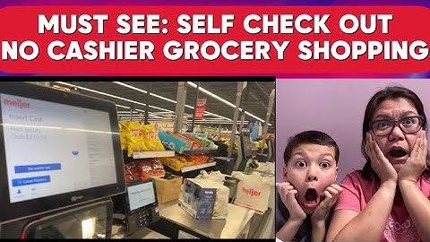 SELF CHECKOUT- NO CASHIER-GROCERY SHOPPING IN USA